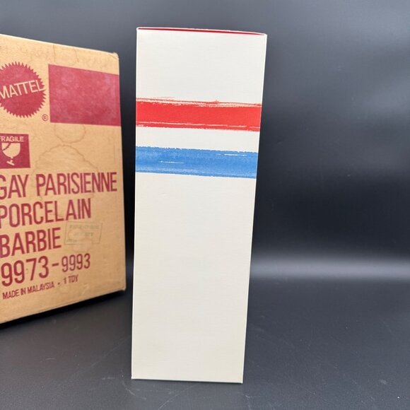 Barbie Gay Parisienne 1959 Repro Porcelain Mattel 9973-9993 Shipper Limited Edit - Picture 12 of 15